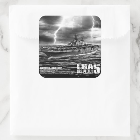Amfibisch aanvalsschip Peleliu Sticker (Tas)