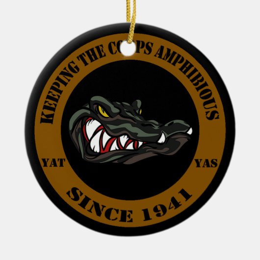 Amfibisch sinds 1941 keramisch ornament (Voorkant)