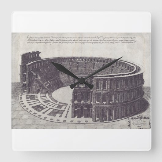 Amfitheater in Verona op het Piazza Bra Vierkante Klok (Voorkant)