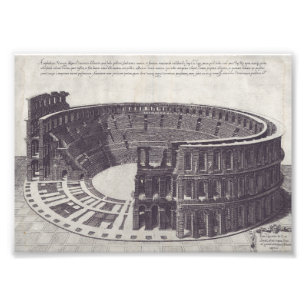 Amfitheater in Verona op Piazza Bra Foto Afdruk