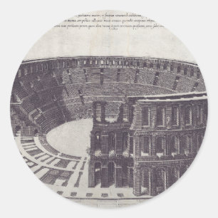 Amfitheater in Verona op Piazza Bra Ronde Sticker