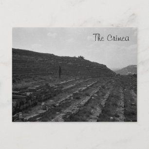 Amfitheater Limestone Quarry op de Krim Briefkaart