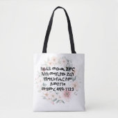 Amhaars Bijbelvers Tote Bag (Voorkant)