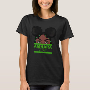 Amhaarse Meisje Mooi Ethiopisch Eritrees Rasta T-shirt