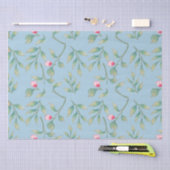 Amhaloden Blue Floral-weefselpapier Tissuepapier (Craft)