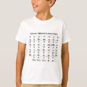 Amharic Alphabet Letters Chart - 33 Grage T-Shirt (Voorkant)