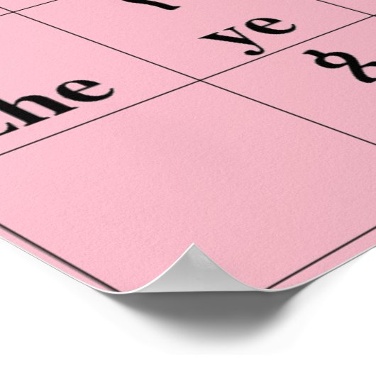 Amharic Alphabet Letters Chart - Poster van 33 gra (Hoek)