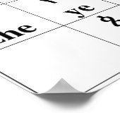 Amharic Alphabet Letters Chart - Poster van 33 gra (Hoek)