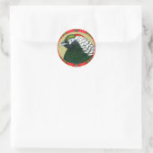 Amherst Fazant en Bloemen Ronde Sticker (Tas)