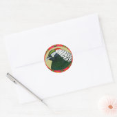 Amherst Fazant en Bloemen Ronde Sticker (Envelop)