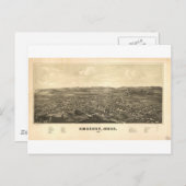 Amherst, Massachusetts in 1886 Briefkaart (Voorkant / Achterkant)