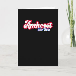 Amherst New York Ny Retro Schrift 716 Western New  Kaart