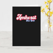 Amherst New York Ny Retro Script 716 Westerse New  Kaart (Gele Bloem)