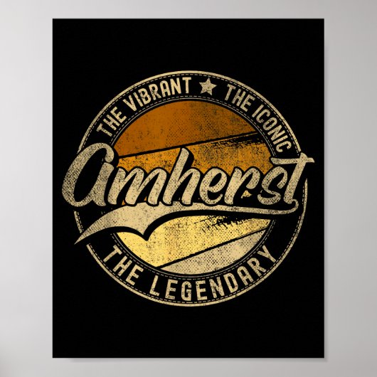 Amherst Nh _ New Hampshire _ Vintage Distressed  Poster (Voorkant)