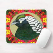 Amherst Pheasant and Flowers Muismat (Met muis)