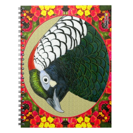 Amherst Pheasant and Flowers Notitieboek (Voorkant)