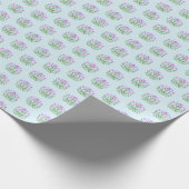 Amherst Print op Licht Turquoise Cadeaupapier (Hoek)