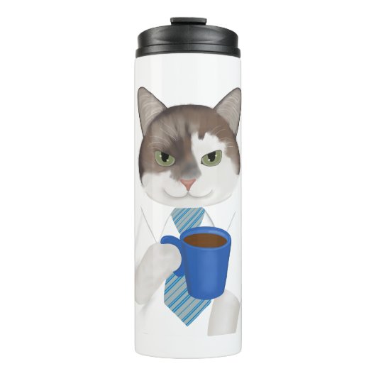 AMI De Kantoor Cat Thermische Tumbler Thermosbeker (Voorkant)