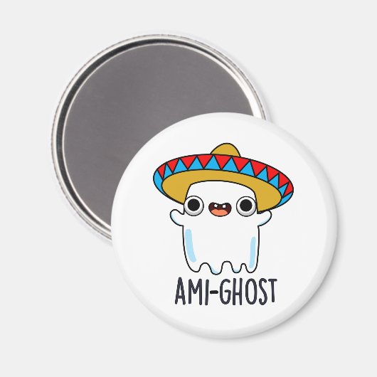 Ami-ghost Grappige Halloween Mexicaanse Spook Pun Magneet (Voorkant / Achterkant)