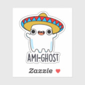 Ami-ghost Grappige Halloween Mexicaanse Spook Pun Sticker (Vel)
