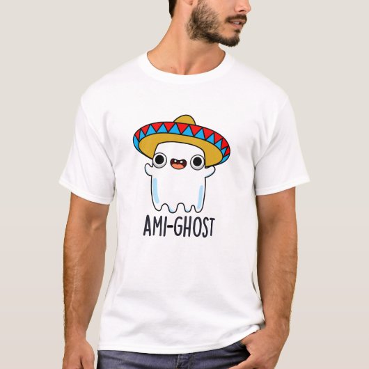 Ami-ghost Grappige Halloween Mexicaanse Spook Pun T-shirt (Voorkant)