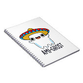 Ami-gost Funny Mexican Amigo Ghost Pun Notitieboek (Rechterzijde)