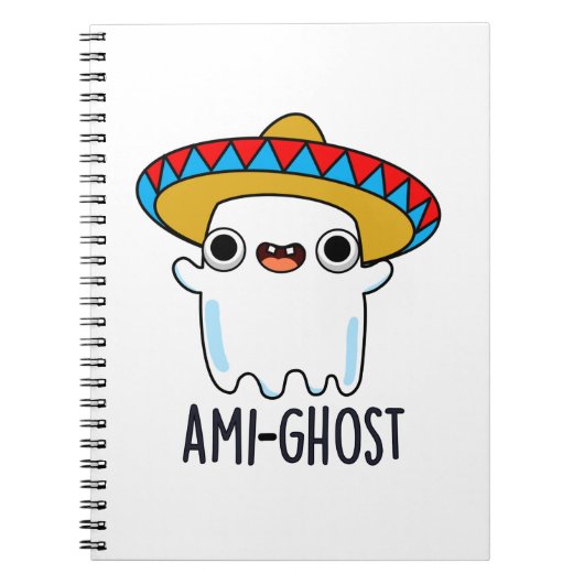 Ami-gost Funny Mexican Amigo Ghost Pun Notitieboek (Voorkant)