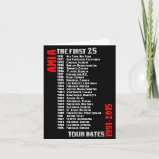 AMIA 25e Jubileum: Wenskaarten Kaart