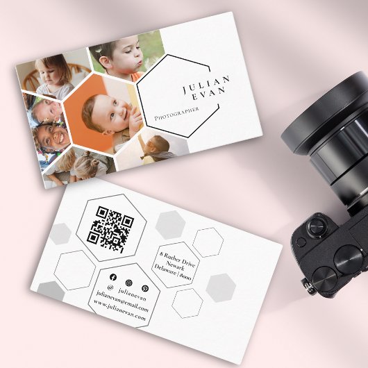 Amiable Honeycomb Meerdere fotocollage Visitekaartje