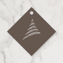 Amiable Monochrome artistieke kerstboom Bedankjes Labels