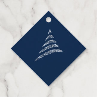 Amiable Monochrome artistieke kerstboom Bedankjes Labels