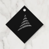 Amiable Monochrome artistieke kerstboom Bedankjes Labels (Voorkant)