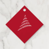 Amiable Monochrome artistieke kerstboom Bedankjes Labels (Voorkant)