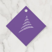 Amiable Monochrome artistieke kerstboom Bedankjes Labels (Voorkant)