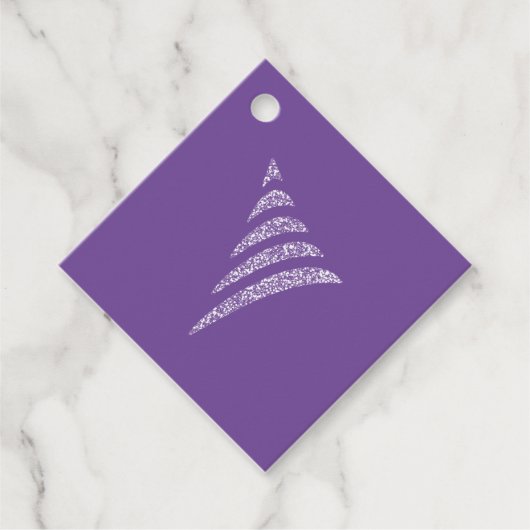 Amiable Monochrome artistieke kerstboom Bedankjes Labels (Voorkant)