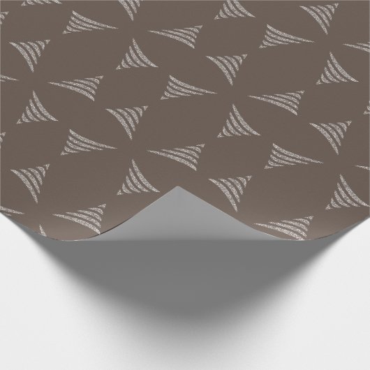 Amiable Monochrome artistieke kerstboom Cadeaupapier (Hoek)