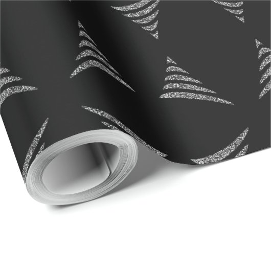 Amiable Monochrome artistieke kerstboom Cadeaupapier (Rol Hoek)