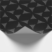 Amiable Monochrome artistieke kerstboom Cadeaupapier (Hoek)