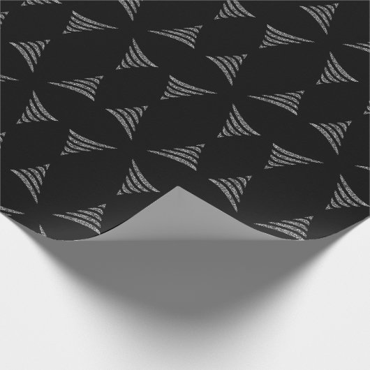 Amiable Monochrome artistieke kerstboom Cadeaupapier (Hoek)