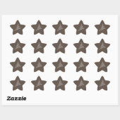 Amiable Monochrome artistieke kerstboom Ster Sticker (Vel)