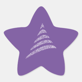 Amiable Monochrome artistieke kerstboom Ster Sticker