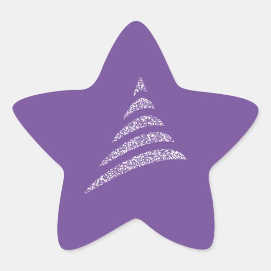 Amiable Monochrome artistieke kerstboom Ster Sticker (Voorkant)