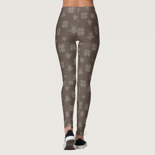 Amiable Monochrome Moderne Vlakke Natuur Leggings (Achterkant)