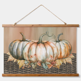 Amiable Sinaasappel, Witte en Groene Waterverf Pom Hangend Wandkleed