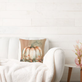 Amiable Sinaasappel, Witte en Groene Waterverf Pom Kussen