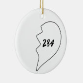 Amicable Numbers (220 284) Keramisch Ornament (Rechts)