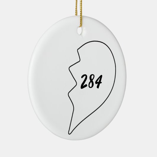 Amicable Numbers (220 284) Keramisch Ornament (Rechts)