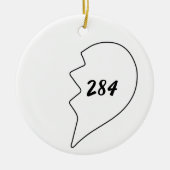 Amicable Numbers (220 284) Keramisch Ornament (Voorkant)