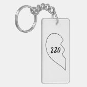 Amicable Numbers (220 284) Keramisch Ornament Sleutelhanger (Voorkant Links)