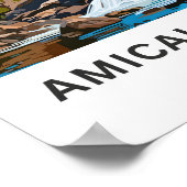Amicalola Herfsten Georgië Reisprint Poster (Hoek)